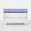Bacati - Elephants Long Crib Rail Guard Cover Blue/Gray - 2 of 4
