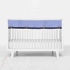 Bacati - Elephants Long Crib Rail Guard Cover Blue/Gray - image 2 of 4