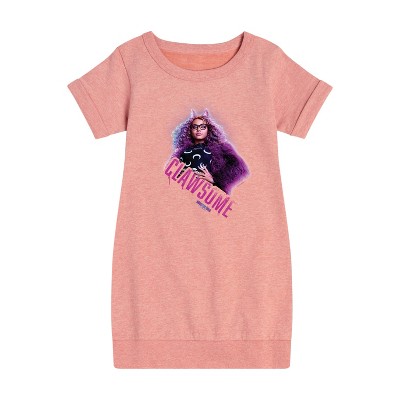 - Monster High - Clawsome Graphic Short Sleeve Fleece Dress