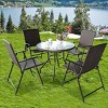 Tangkula 4 PCS Folding Rattan Chair Brown Outdoor Indoor Furniture - image 2 of 4