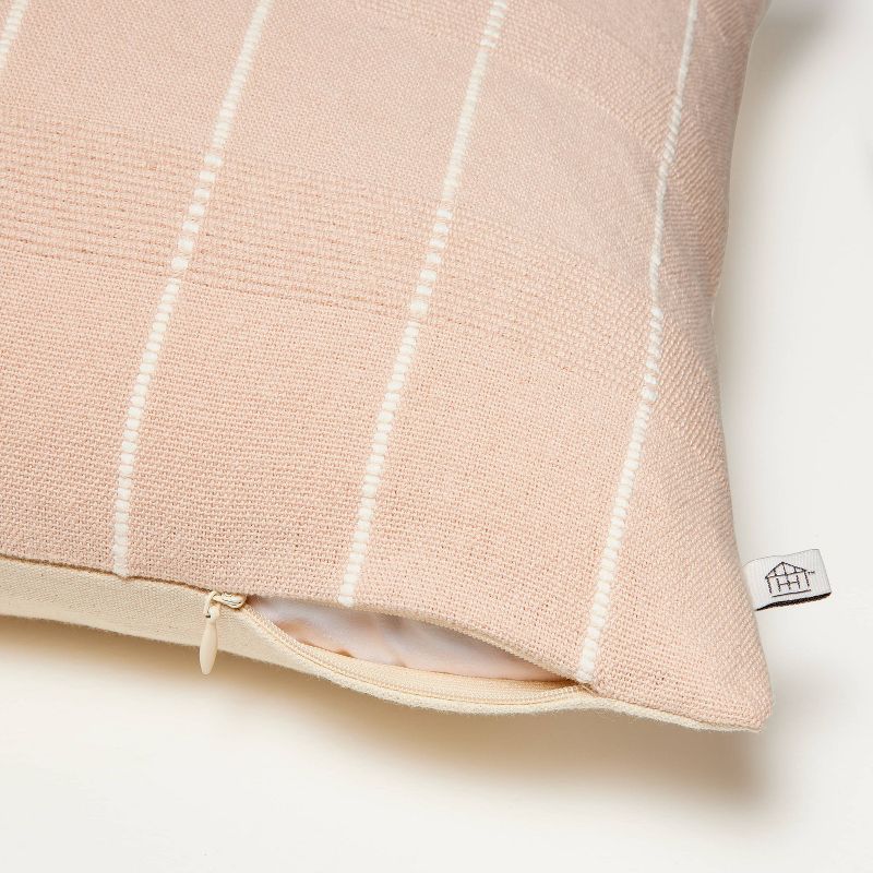 18&#34;x18&#34; Textured Multi Stripe Decorative Pillow Cover Blush/Cream - Hearth &#38; Hand&#8482; with Magnolia, 4 of 6