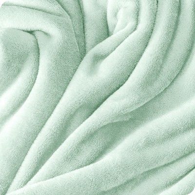 Luxurious Spring Mint Full/Queen Microplush Fleece Reversible Blanket