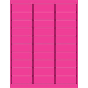 Box Partners Rectangle Laser Labels 2 5/8" x 1" Fluorescent Pink 3000/Case LL173PK - 1 of 1