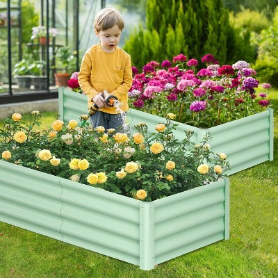 Raised Garden Bed, Metal Raised Garden Beds Outdoor, Rectangular Planter Box for Planting Plants, Vegetables and Flower
