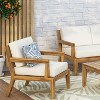 Okak Boho Patio Accent Chairs Upholstered Club Chairs,Set of 1/2,Outdoor Acacia Conversation seat for Porch,Garden&Backyard,400lbs Max - 2 of 4