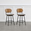 Spruce&Spring Swivel Counter Bar Stool with Metal Legs - 2 of 4