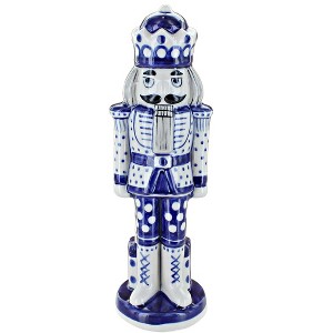 Blue Rose Polish Pottery 618 Vena Large Nutcracker - 1 of 2