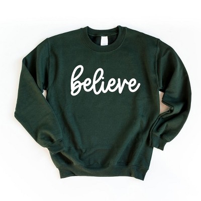 Simply Sage Market Women's Graphic Sweatshirt Believe Bold Cursive
