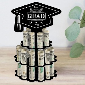 Big Dot of Happiness Graduation Cheers - DIY Graduation Party Money Holder Gift - Cash Cake - 1 of 4