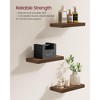 Wall Shelves Set of 4/5, Floating Shelves, Wall Mounted, Display Shelves for Picture Frames, Wall Decor, Hanging Shelf for Living Room, Kitchen - 4 of 4