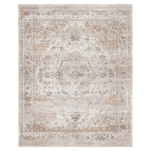 MontVoo Beige Oriental Washable Rug - 1 of 4