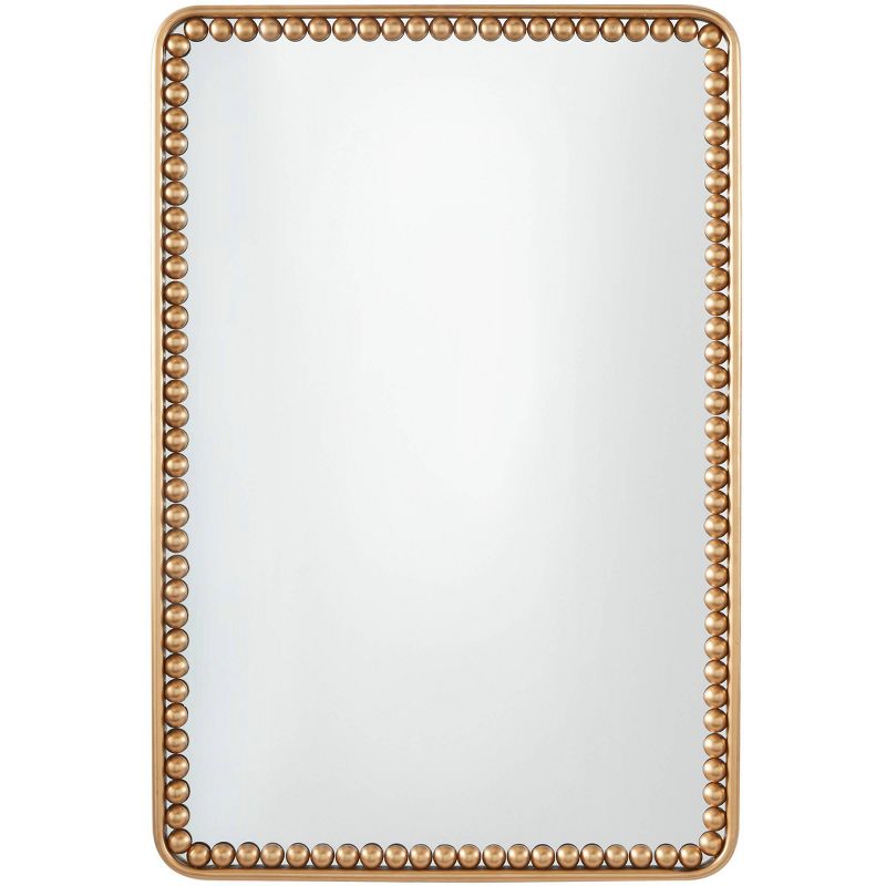 36&#34;x24&#34; Metal Wall Mirror with Beaded Detailing Gold - Olivia &#38; May, 1 of 6
