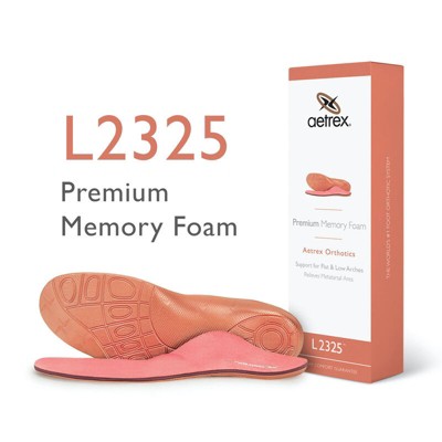 Aetrex Women's Premium Memory Foam Posted Orthotics W/ Metatarsal Support