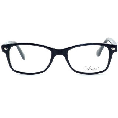 Enhance Kids Optical Designer Reading Glasses 3926 in Shiny Black-Crystal 45 mm