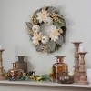 Northlight Dahlia and Pumpkin Fall Artificial Floral Wreath, 22-Inch - 2 of 4