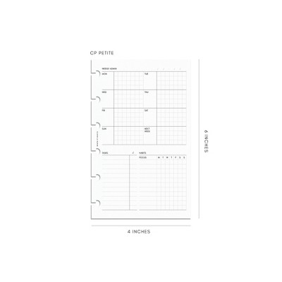 Cloth & Paper Weekly Admin Planner Inserts Monday Start