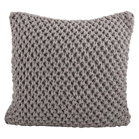 20"x20" Oversize Knitted Design Square Throw Pillow - Saro Lifestyle - image 1 of 3