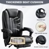 TiramisuBest Black Leather Massage Office Chair: Heat, 6 Vibration Points, Foot Rest - Ergonomic & Easy to Assemble - 4 of 4