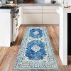 Phulwari Area Rugs Washable, Vintage Bohemian Distressed Oriental Carpet Non Slip, Floral, for Living Room Bedroom Kitchen Nursery Kids Room - 2 of 4