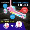 Lifemaster 3-Wheel Kids Scooter with Multi-Color Lights on Deck & Wheels – 5-Height Adjustable Handlebar, Child Safety Certified, Boys & Girls Ages 3+ - 3 of 4