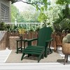 WestinTrends Malibu HDPE Outdoor Patio Folding Poly Adirondack Chair with Ottoman and Side Table (3-Piece) - 2 of 4