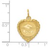 Black Bow Jewelry 14k Yellow Gold Graduation Heart Charm, 15mm - 4 of 4