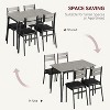 Dining Table Set for 4, Kitchen Table with Upholstered Chairs Dinning Table for Kitchen, Compact Set for Small Spaces, Apartment - 3 of 4