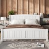 KWPZQEB Full/Queen/King Size Platform Bed, Farmhouse Wood Platform Bed w/ 37.8"H Headboard & Strong Support Slats, No Box Spring Needed, Easy Assembly - 2 of 4