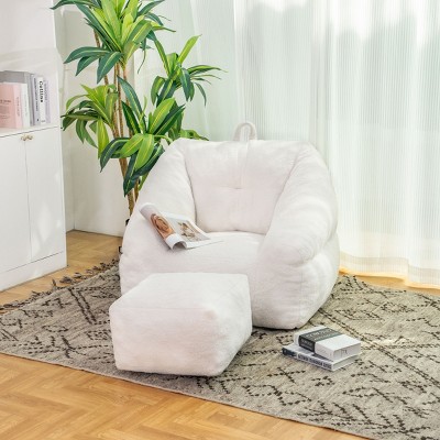 NicBex Bean Bag Chair with Tufted Soft Stuffed Filling Floor Chair for Adults Comfy Cozy Sofa with Memory Foam for Living Room, Bedroom