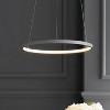 JONATHAN Y Brice Modern Contemporary Metal Round Dimmable Integrated LED Pendant - 2 of 4
