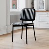 Luck Live Farmhouse Dining Chair, Upholstered Leather Seat Back, Stylish Side Chair For Kitchen Dining Room Living Room, Black - 3 of 4