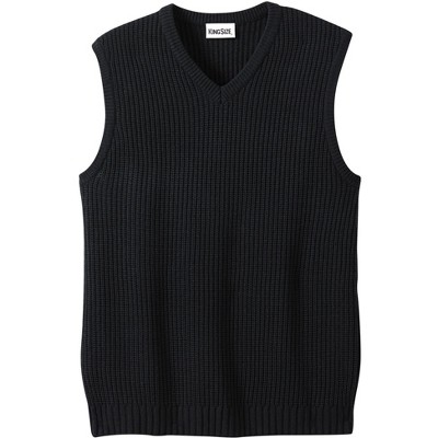 Kingsize Men's Big & Tall Shaker Knit V-neck Sweater Vest - Tall - Xl ...