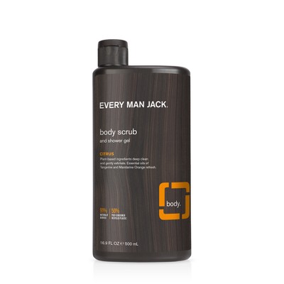 Every Man Jack Men&#39;s Exfoliating Citrus Body Wash Scrub for All Skin Types - 16.9 fl oz