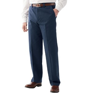 KingSize Men's Big & Tall Relaxed Fit Wrinkle-Free Expandable Waist Plain Front Pants - 1 of 4