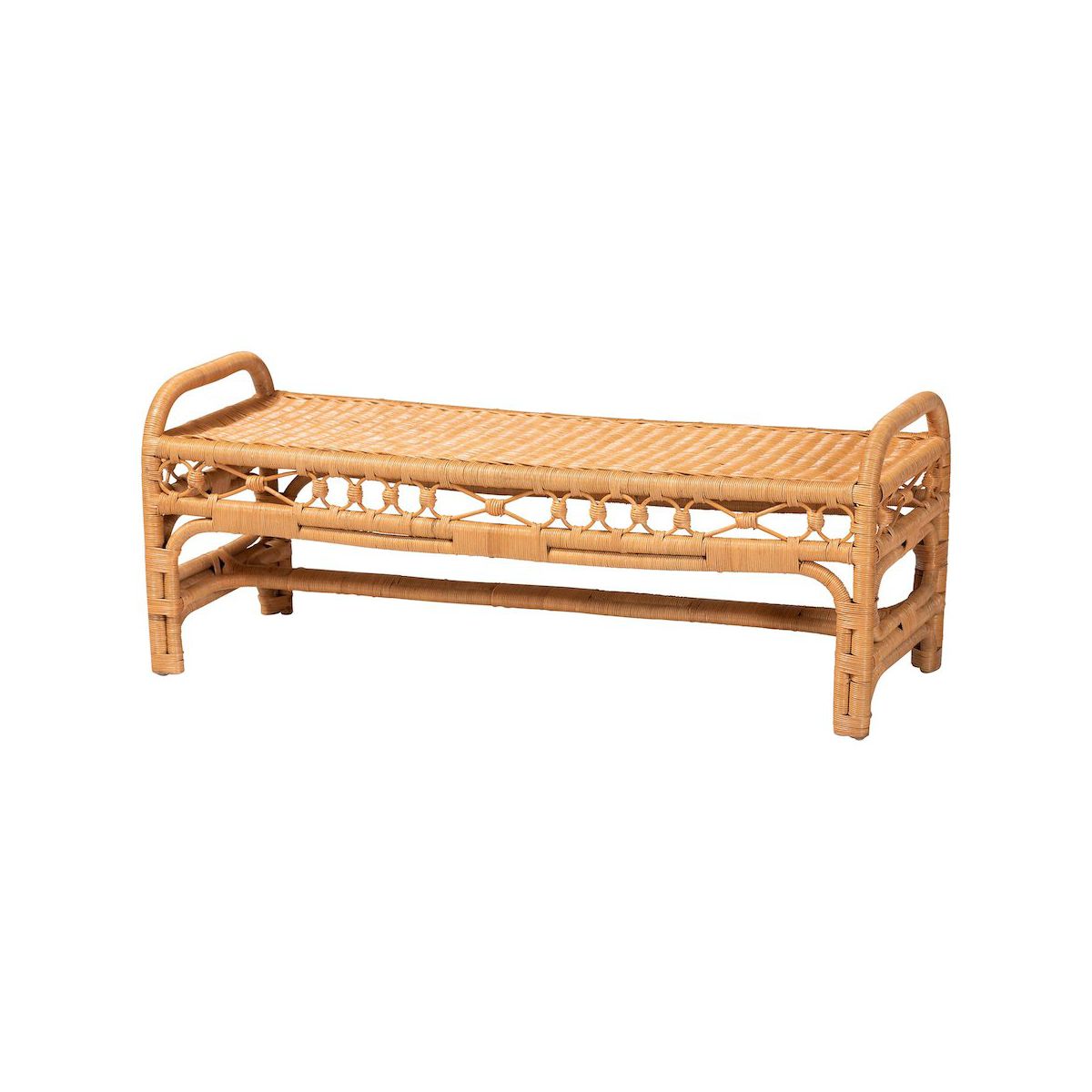 bali & pari,Ayala Natural Rattan Accent Bench