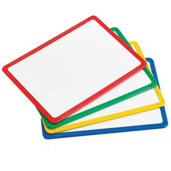 Edx Education Plastic Framed Metal Whiteboards, Four Colors, Set of 4