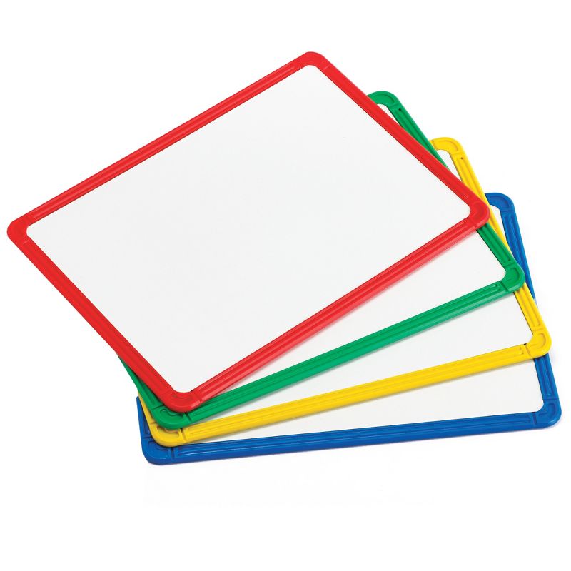 Edx Education Plastic Framed Metal Whiteboards, Four Colors, Set of 4, 1 of 4