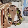 Statement Necklace for Women - Handmade 2-Layer Chunky Fashion Collar, Costume Jewelry Gift - 4 of 4