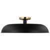 Nuvo Lighting Colony 1 - Light Flush Mount in  Matte Black/Burnished Brass - 2 of 4
