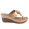 GC Shoes Flora Flower Comfort Slide Wedge Sandals - 2 of 4