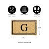 Evergreen Monogram Indoor Outdoor 100% Natural Coir Doormat 28" x 16" |  Letter  "G" - 3 of 4
