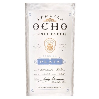 Tequila Ocho Plata Tequila - 750ml Bottle