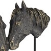 Kensington Hill Double Horse Bust 14 1/2" Wide Rough Bronze Statue - 3 of 4