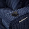Oversized Boneless Sofa Bed, Corduroy Chaise Lounge Chair Indoor with Cup Holders & 3 Pillows, Deep Seat Sleeper Couch Reading Chairs - 4 of 4