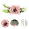 Unique Bargains Women's Flexible Simulated Flowers Hair Clip Comb 1 Pc - 3 of 4