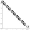 Black Bow Jewelry White & Black Diamond Crossover Bracelet in Sterling Silver, 7.5 Inch - 4 of 4