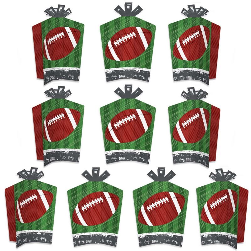 Big Dot of Happiness End Zone - Football - Table Decorations - Baby Shower or Birthday Party Fold and Flare Centerpieces - 10 Count, 1 of 8