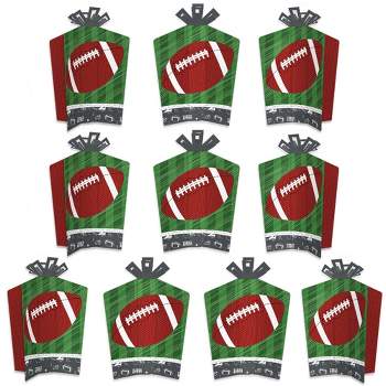 Big Dot of Happiness End Zone - Football - Table Decorations - Baby Shower or Birthday Party Fold and Flare Centerpieces - 10 Count