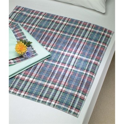Plaid Absorbent Bed Pad