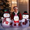 Karl Home 6.2FT Lighted Snowman Family with Bunting Christmas Inflatable Decoration - 3 of 4